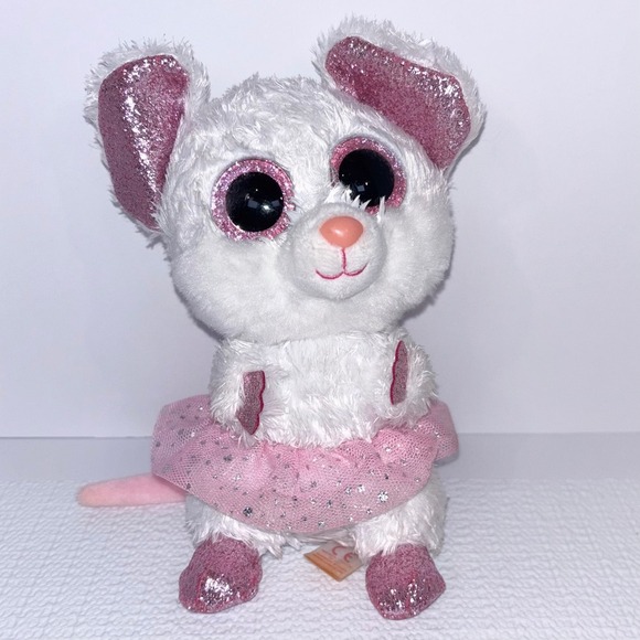 Ty Beanie Boos Moonlight Ballerina Mouse Plush 7" Toy Stuffed Animal Pink Tutu - Picture 1 of 3